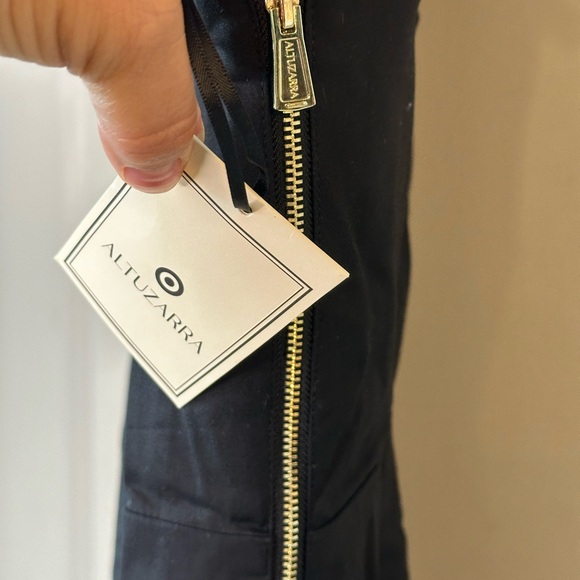 NEW Altuzarra for Target Black &Gold Embroidered Side Slit Sleeveless MIDI Dress - Picture 8 of 11